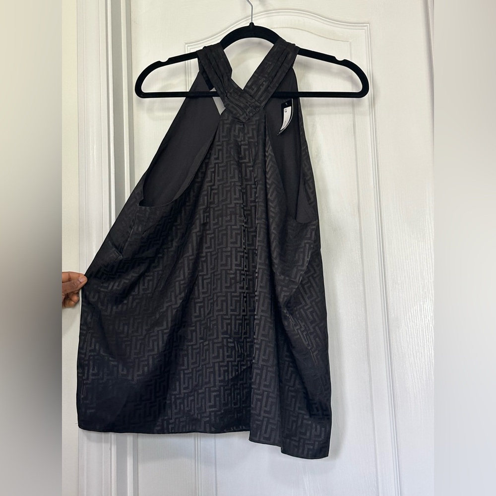 Express- Elegant Black Halter Shirt